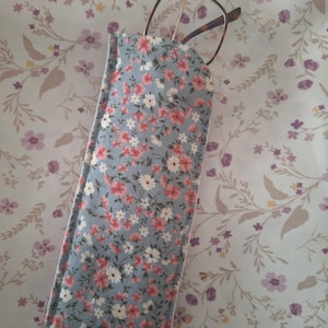 Etui à lunettes, cousu main.