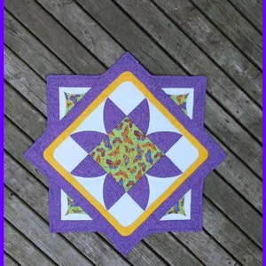 Star Table Topper PDF Pattern, Approx 31&quot; at widest point,  Instant Download