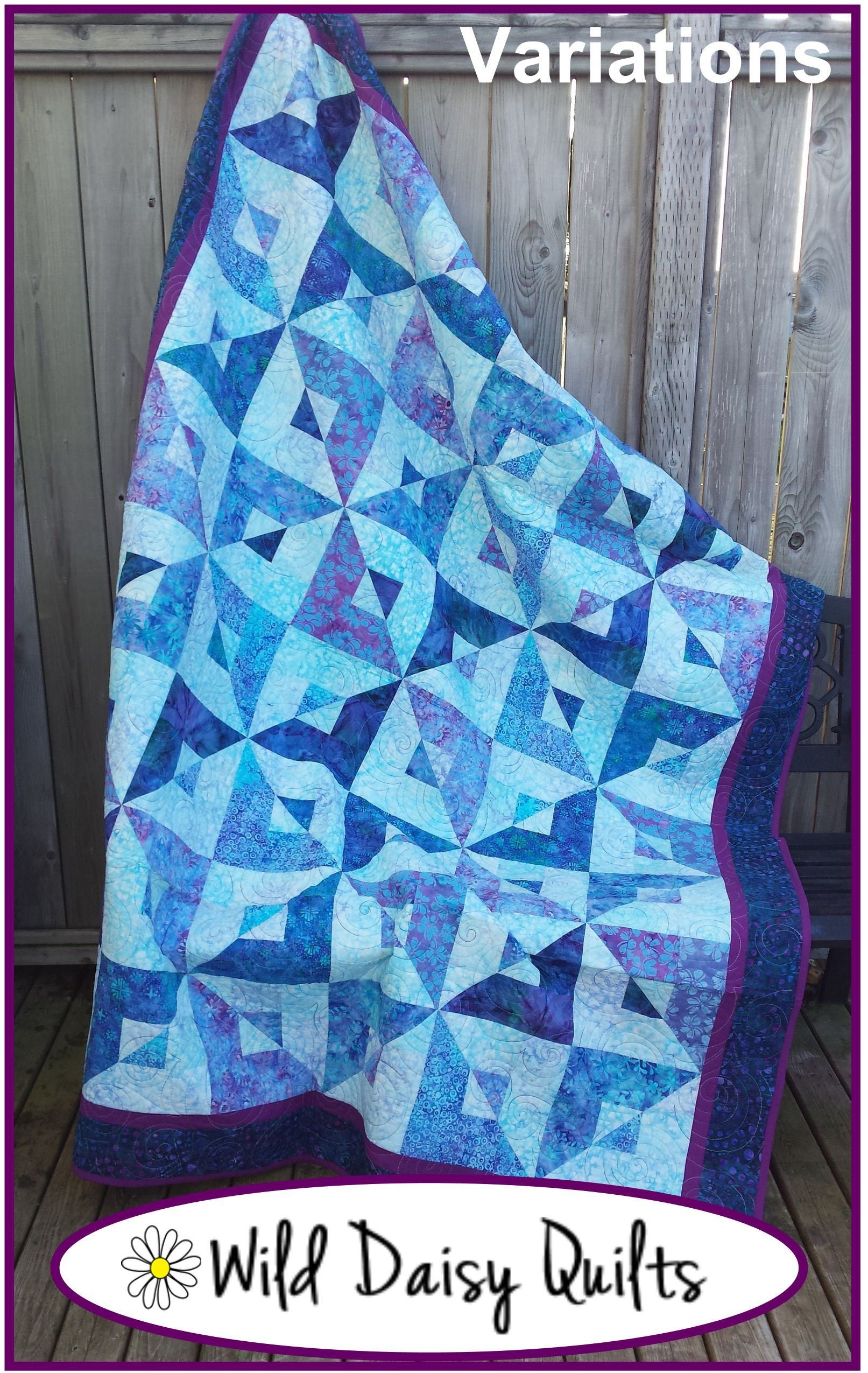 Variations Quilt Pattern PDF, 3 Sizes. Many Options, Instant