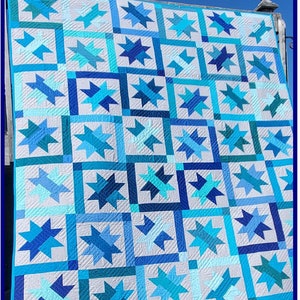 Into the Stars PDF Quilt Pattern, 2 sizes, great for fat quarters, beginners - Instant Download