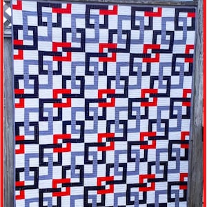 Links Quilt Pattern PDF, multi sized, modern quilt, Instant Download