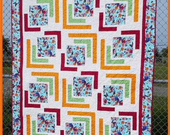 Spaces PDF Quilt Pattern, Multi sized - Instant Download