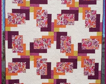 Large Layers PDF Quilt Pattern- 3 sizes in pattern, modern & easy-Instant Download