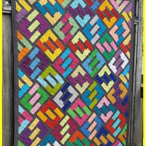 Elements Quilt Pattern PDF 2 sizes Jelly Roll Quilt Instant Download