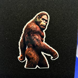Laminated Bigfoot Sticker: Cryptozoology Gift, 3-Inch Sasquatch