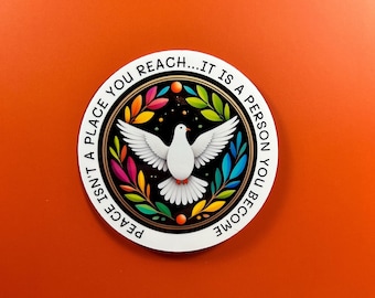 Peace Dove Sticker: Trendy Laptop, Water Bottle Decal