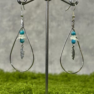 Southwestern Snake Bone Teardrop Earrings