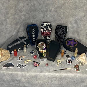 Mystery Coffin Oddities Themed Trinket Box