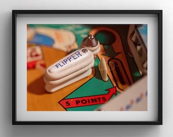 Pinball Flipper Art Print: Game Room Decor various size