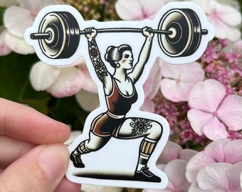 Gym Lady | Waterproof Vinyl Laptop Sticker