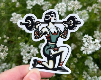 Gym Girl | waterproof vinyl laptop sticker