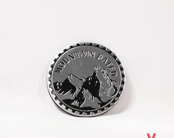4x4wavers Offroad 4X4 Rated Aluminum Badge Decal, 4X4 3D Emblem - Mountain Rated Style Design