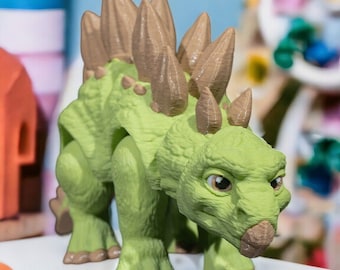 Articulated Stegosaurus Dinosaur 3d Printed - Multicolor Toy - Fidget - Kids Gift - Desk Decoration
