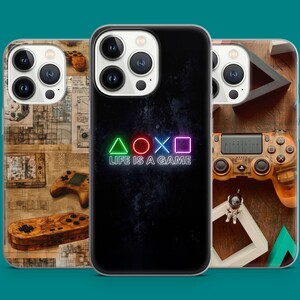 Stylish Gaming Art Phone Case Retro Console Neon Life Quote Phone Cover for iPhone 16 15 14 13 12 11, Samsung S25 S24 S23 S22, Pixel 7 8 9