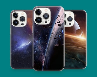 Epic Outer Space Phone Case Cosmic Planets Asteroids Galaxy Phone Cover for iPhone 16 15 14 13 12 11 XR Samsung S25 S24 S23 S22 Pixel 7 8 9
