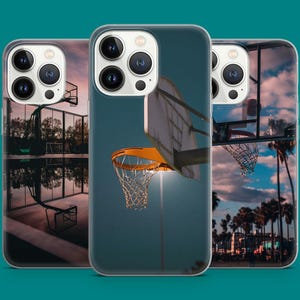Basketball Hoop Phone Case Court Vibes Urban Sports Gift Phone Cover for iPhone 16 15 14 13 12 11 XR, Samsung S25 S24 S23 S22, Pixel 7 8 9