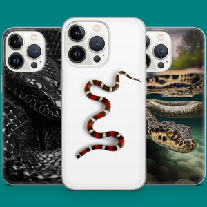 Funda de teléfono con diseño de serpiente, compatible con iPhone 15 Pro Max, 14 Plus, 13, 12, 11, 16, Samsung S24, S23, A54, A53, Pixel 8 Pro