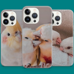 Adorable Bird Lovers Phone Case Cute Parrot Closeup Feathers Phone Cover for iPhone 16 15 14 13 12 11 XR Samsung S25 S24 S23 S22 Pixel 7 8 9