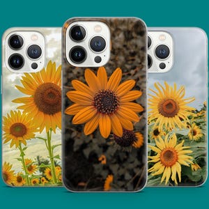 Sunflower Phone Case Bright Floral Nature Botanical Gift Phone Cover for iPhone 16 15 14 13 12 11 XR, Samsung S25 S24 S23 S22, Pixel 7 8 9