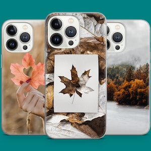 Autumn Vibe Phone Case Nature Leaves Phone Cover fit for iPhone 15 Pro Max, 14 Plus, 13, 12, 11, XR, Samsung S24, S23, A54, A53, Pixel 8 Pro