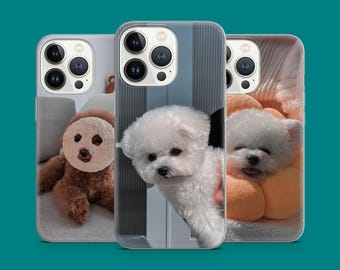 Charming Fluffy Puppy Phone Case Cute Dog Pet Lover Design Phone Cover for iPhone 17 16 15 14 13 12 11 XR, Samsung S25 S24 S23 S22, Pixel 10