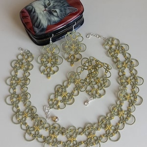 Conjunto de joias Tatted