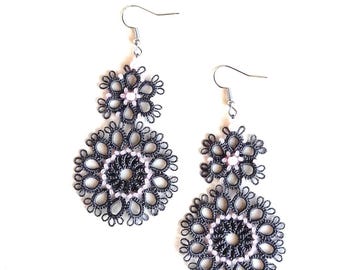 Pendientes de encaje de bolillos