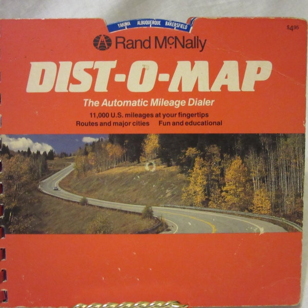 Vintage Rand McNally Dist-o-Map - The Automatic Mileage Dialer
