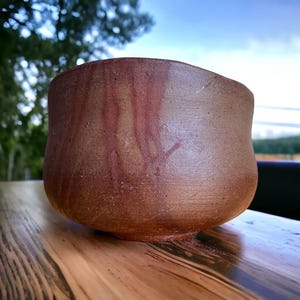Bizen Chawan – Vintage Japanese Matcha Tea Bowl, Traditional Bizen Ware Ceramic| FREE Secret Gift Included