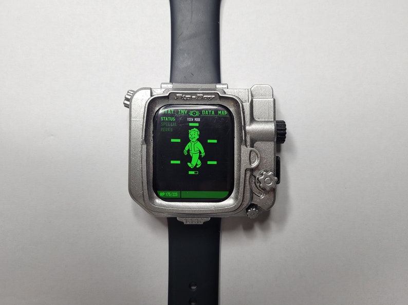 Pip Boy Apple Watch Faceplate Fallout TV Inspired, Full Button Functionality Series 79, 41mm