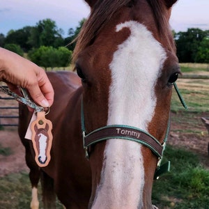 Custom leather horse head keychains