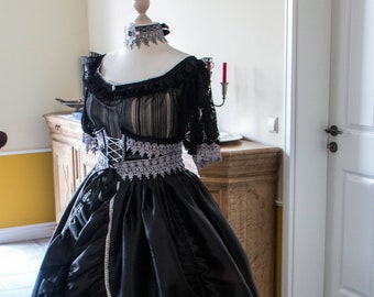Gothic Ballkleid, alternatives Hochzeitskleid, Kleid mit Korsett, Vampir Kleid, Ballkleid for Fotografen, romantic goth, victorian goth