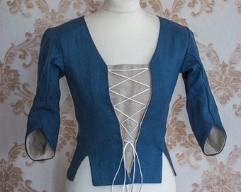 Disfraz de cosplay de Claire Fraser, ropa colonial del siglo XVIII para mujer, hecha a medida en todos los tamaños, atuendo histórico, estilo cottagecore.