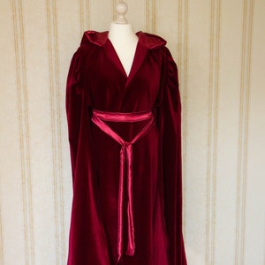 hooded coat for women and men, medieval travel cape with hood, horse riding in winter, druid robe shaman wicca priest robe, made to measure