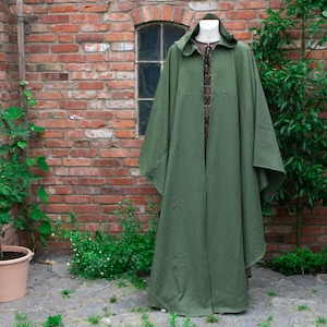 Pagan ritual robe, wiccan cape, druid cape, larp cleric vestment, priest chasuble, shamanic clothing, witch clothing, wiccan clothing, white