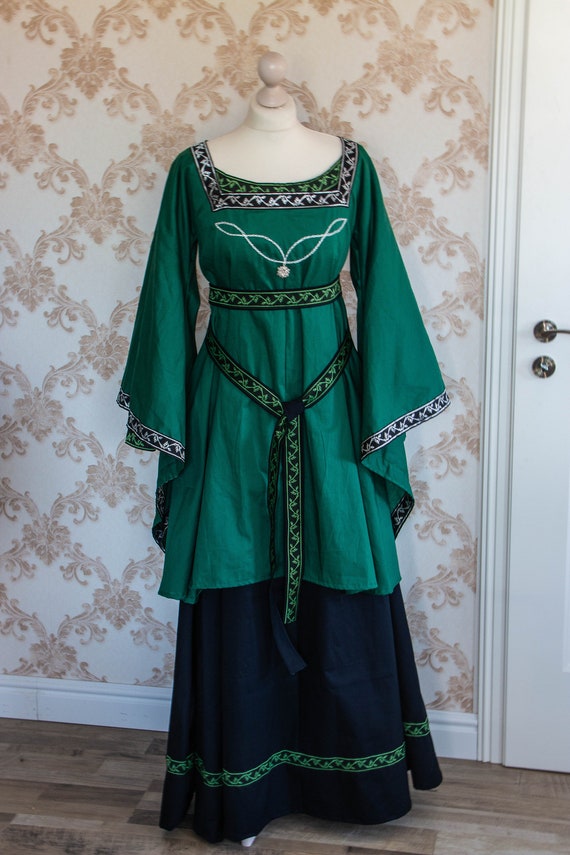 Disfraz Medieval verde para mujer