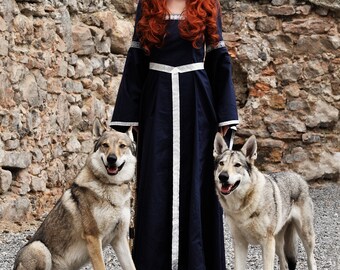 Vestido medieval, vestido de fantasía, vestido medieval renacentista, vestido de novia medieval, vestido de cosplay de Sansa, feria renacentista, vestido de fantasía