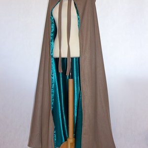 Viking cloak, viking cape with hood, celtic cloak, bridal cape, medieval cloak, wedding cloak, medieval cape, renaissance cloak, cosplay image 3