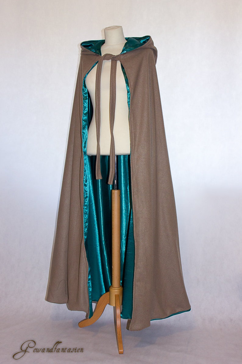 Viking cloak, viking cape with hood, celtic cloak, bridal cape, medieval cloak, wedding cloak, medieval cape, renaissance cloak, cosplay image 3