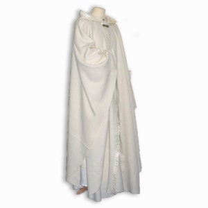Pagan ritual robe, wiccan cape, druid cape, larp cleric vestment, priest chasuble, shamanic clothing, witch clothing, wiccan clothing, white