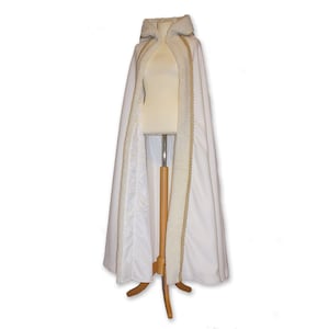 Snow Queen hooded cape, medieval cape, medieval cloak, wedding cape with hood, wedding cloak, frozen cape, cape with fur
