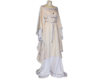 Matilda: early medieval wedding dress, suitable for maternity. made to order Pagan handfasting dress, fairy wedding dress in princess style