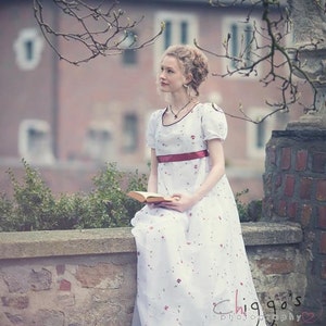 Regency dress, boho wedding dress, simple wedding dress, pride and prejudice, Jane Austen dress, regency gown, beach wedding dress