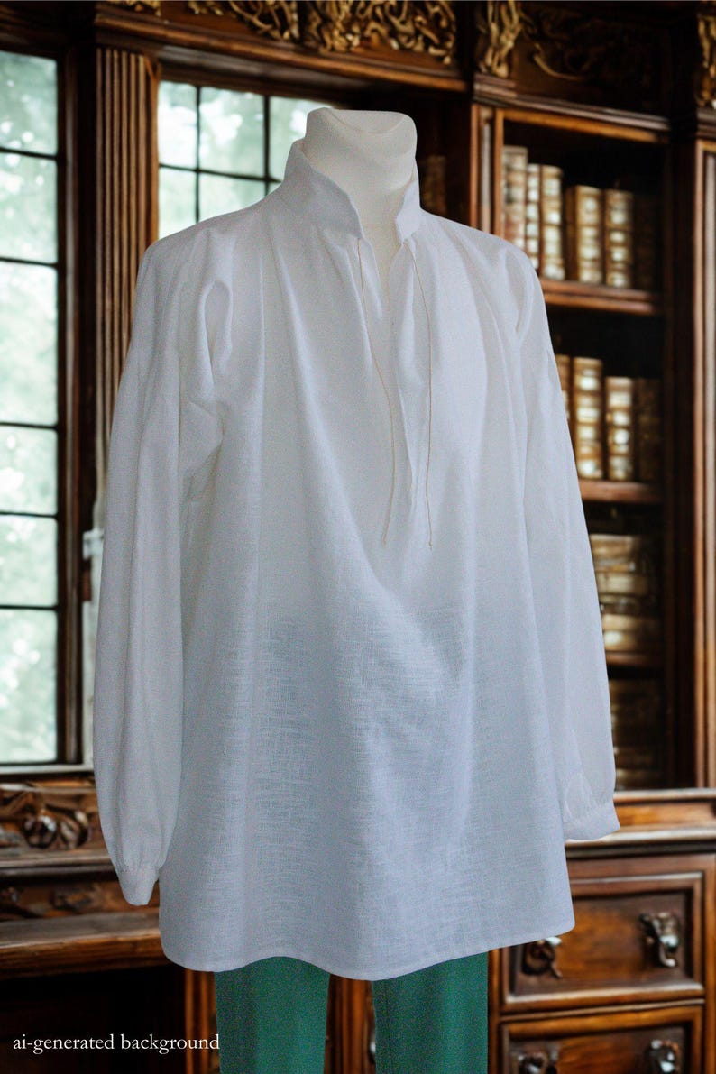 Camisa renacentista Tudor hecha a medida, atuendo SCA, traje de Renfaire imagen 1