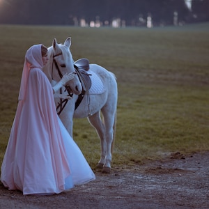 hooded cape Cinderella, elven fantasy cape, wedding cape veil, medieval hooded cape, fairytale cape, long wedding cape, alternative wedding