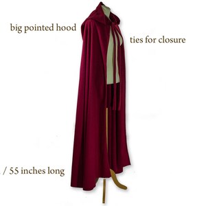 Viking cloak, viking cape with hood, celtic cloak, bridal cape, medieval cloak, wedding cloak, medieval cape, renaissance cloak, cosplay image 6