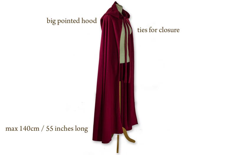 Viking cloak, viking cape with hood, celtic cloak, bridal cape, medieval cloak, wedding cloak, medieval cape, renaissance cloak, cosplay image 6