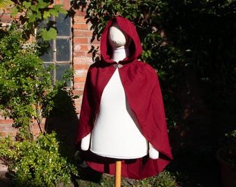 Little Red Riding Hood Cape, Halloween Costume or Cosplay