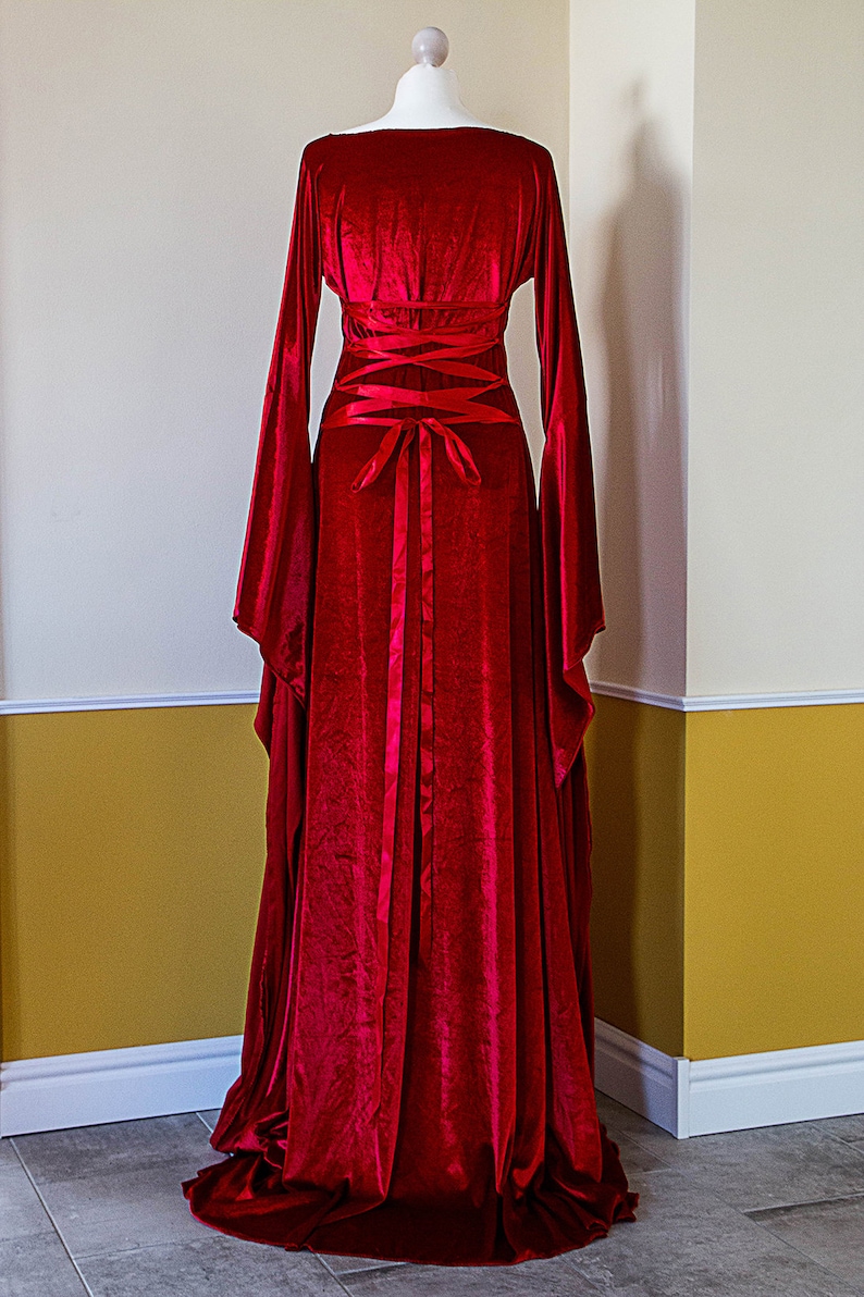 Medieval Dress Melisandre, Red Velvet Dress, All Sizes, Game of Thrones ...