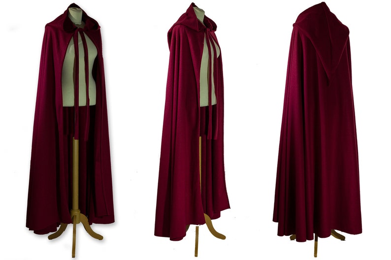 Viking cloak, viking cape with hood, celtic cloak, bridal cape, medieval cloak, wedding cloak, medieval cape, renaissance cloak, cosplay image 5